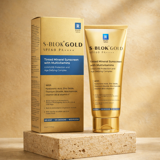 S-BLOK GOLD Tinted Mineral Sunscreen Gel With Multivitamins