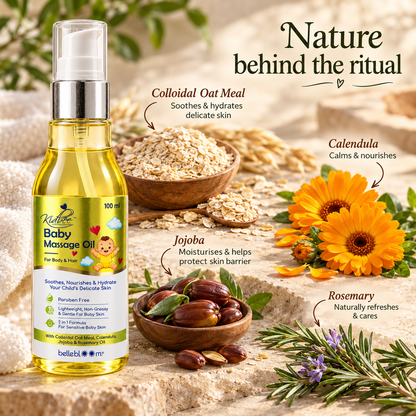 Kidbee Baby Massage Oil for Body and Hair (100ml)